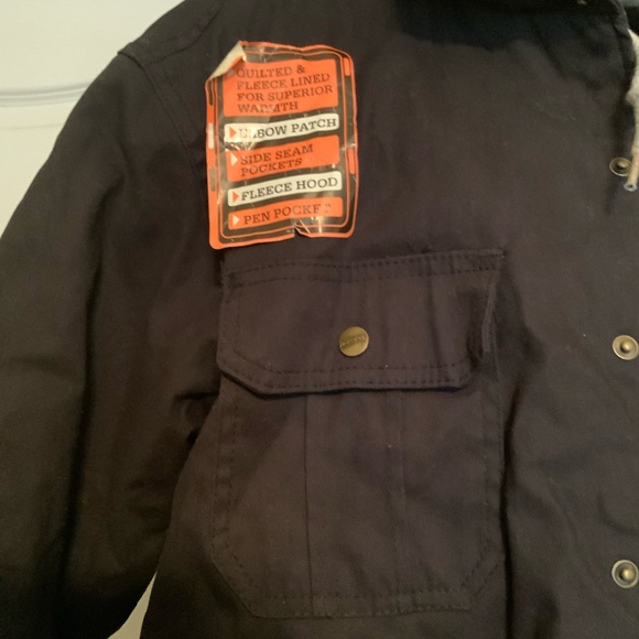 Genuine Dickies Men's Jacket Quilted & Fleece lined Hooded Black sz L/G (42-44) - Picture 5 of 12